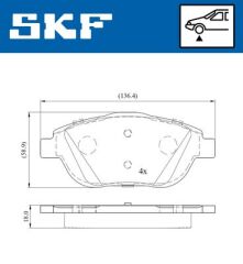 ÖN FREN BALATASI CORSA F 19 CROSSLAND 17 MOKKA 20 C3 2-3-AIRCROSS 09 C4 14 208 19 2008 19 DS3 15 15 İNÇ 283mm