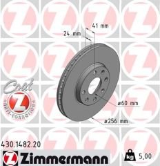 ÖN FREN AYNASI ASTRA G 98 09 ZAFIRA A 99 09 256x24x4DLxHAVALI