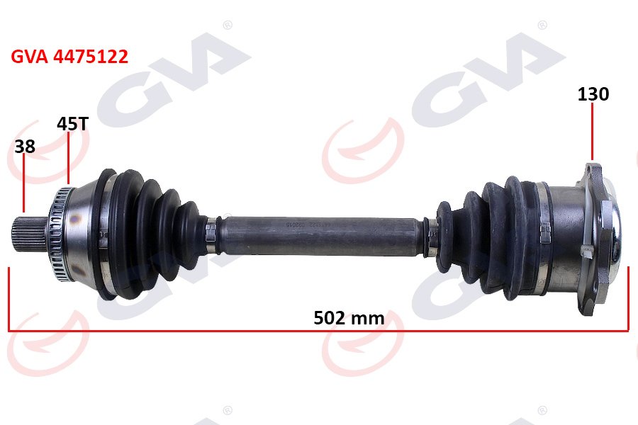KOMPLE AKS SAĞ PASSAT 4 3B2-3B5 1.9 TDİ 96-00 ABS Lİ 45DİŞ 502mm