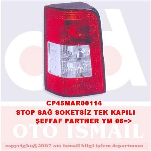 STOP LAMBASI SAĞ PARTNER YM. 06 ŞEFFAF TEK KAPI DUYSUZ