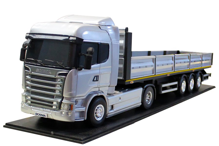 MAKET BOY:82-YÜKSEKLİK:22 CM 1:18 ÖLÇÜ SCANIA SAL DORSE TIR