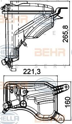 RADYATÖR YEDEK SU DEPOSU E81-E82-E87-E88-E90-E91-E92-E93-X1 E84 N43-N45-N46-N52-N53-N54 2005-2012 CRT 207 000S