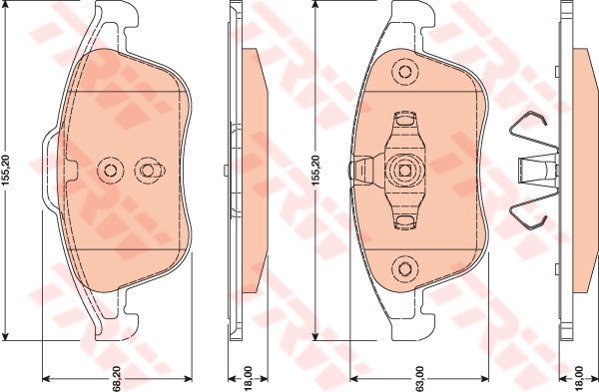 ÖN FREN BALATASI RENAULT GRAND SC NIC 3 09 16 LAGUNA 3 07 15 MEGANE 3 09 15 K:17.1MM Y:68MM
