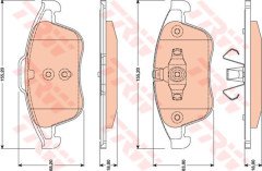 ÖN FREN BALATASI RENAULT GRAND SC NIC 3 09 16 LAGUNA 3 07 15 MEGANE 3 09 15 K:17.1MM Y:68MM