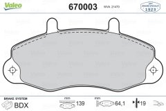 ÖN BALATA FORD TRANSİT T12 2.0 2.5 DI 2.5TD 2.5 TDİ 88-03.00 ÇAP 138.8- 64 -18.8