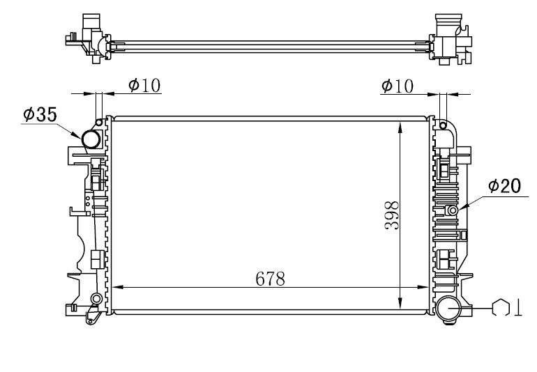 MOTOR SU RADYATORU MERCEDES SPRINTER B906 . VW CRAFTER 30-35-50 680X388X26