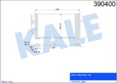 KLİMA RADYATÖRÜ KONDENSER VOLVO S40 1-V40 AL-AL 628X348X16