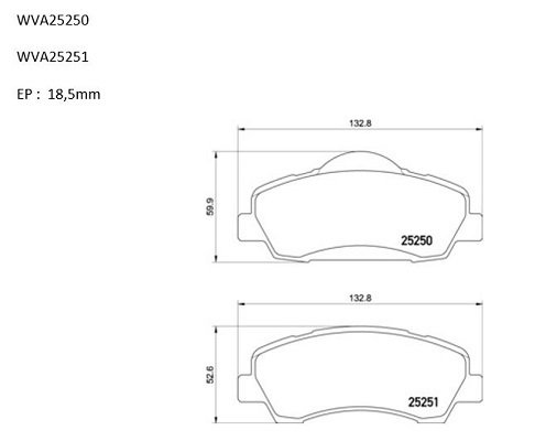 ÖN BALATA CITROEN C-ELYSEE 1.2 VTI-1.6 VTI-1.6 HDI 12 P301 1.2 VTI-1.6 VTI-1.6 HDI 12