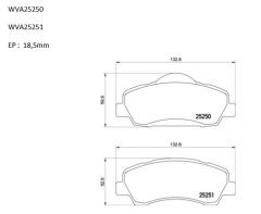 ÖN BALATA CITROEN C-ELYSEE 1.2 VTI-1.6 VTI-1.6 HDI 12 P301 1.2 VTI-1.6 VTI-1.6 HDI 12