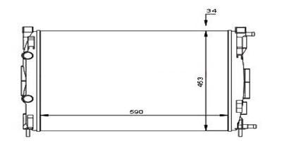 MOTOR SU RADYATÖRÜ BRAZİNG RENAULT MEGANE 2 02>SCENIC 03> 1.5-1.9DCİ/1.4-1.6-2.0 16V AC KLİMASIZ MEK 585x428x32
