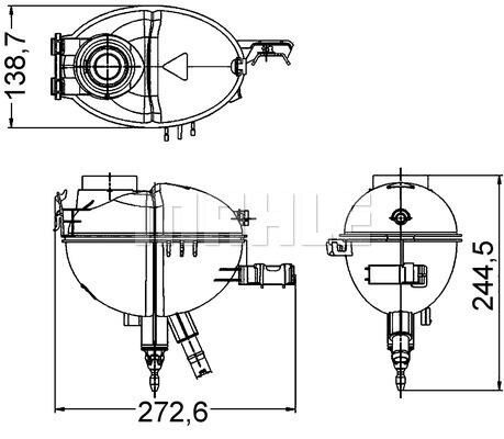 RADYATOR YEDEK SU DEPOSU MERCEDES W204 S204 C204 C218 X218 W212 S212 C207 A207 X204