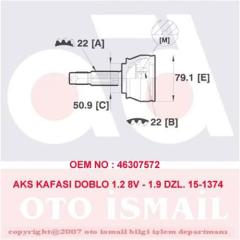 x AKS KAFASI DIŞ DOBLO 1.2 8V-1.4-1.6 16V-1.9D 01 ABS SİZ 15-1374