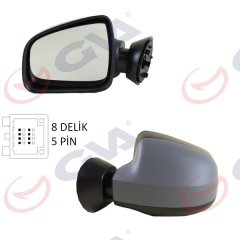 DIŞ DİKİZ AYNASI SOL LOGAN SW MCV 08-ELEKTRİKLİ ISITMALI ASTARLI 5 FİŞLİ