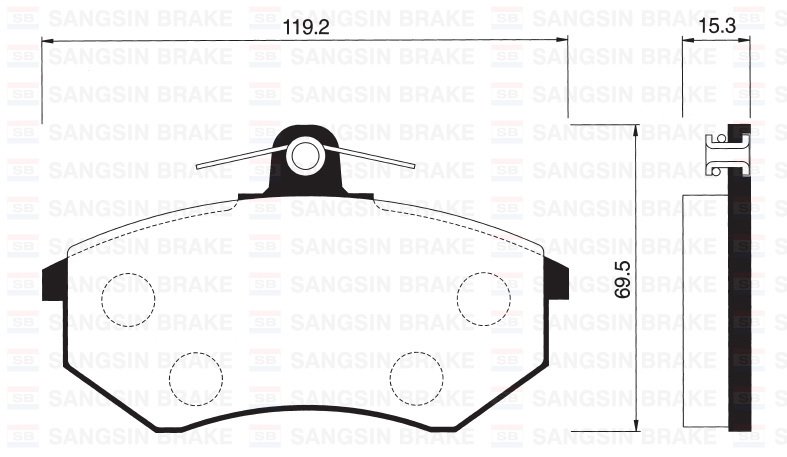 ÖN FREN BALATA İNCE VW GOLF 2 3 / POLO CLASSIC 95- / PASSAT 88-97 / CADDY 95-04 / SEAT CORDOBA / IBIZA GDB1048-GDB1044