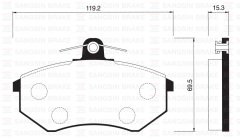 ÖN FREN BALATA İNCE VW GOLF 2 3 / POLO CLASSIC 95- / PASSAT 88-97 / CADDY 95-04 / SEAT CORDOBA / IBIZA GDB1048-GDB1044