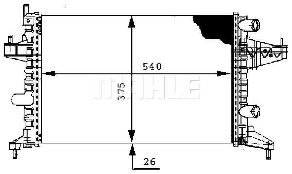 RADYATÖR CORSA C-COMBO-TIGRA 1.0-1.2-1.2 16V-1.4-1.4 16V AC KLİMASIZ MEK 540x378x23 1300236-9201955-25555161-24445162