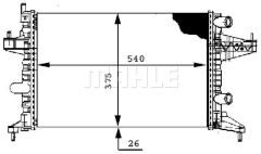 RADYATÖR CORSA C-COMBO-TIGRA 1.0-1.2-1.2 16V-1.4-1.4 16V AC KLİMASIZ MEK 540x378x23 1300236-9201955-25555161-24445162