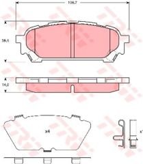 x ARKA BALATA SUBARU FORESTER 2.0 S 02 2.5 XT 03 05 IMPREZA 1.6 2.0 i AWD 00 05
