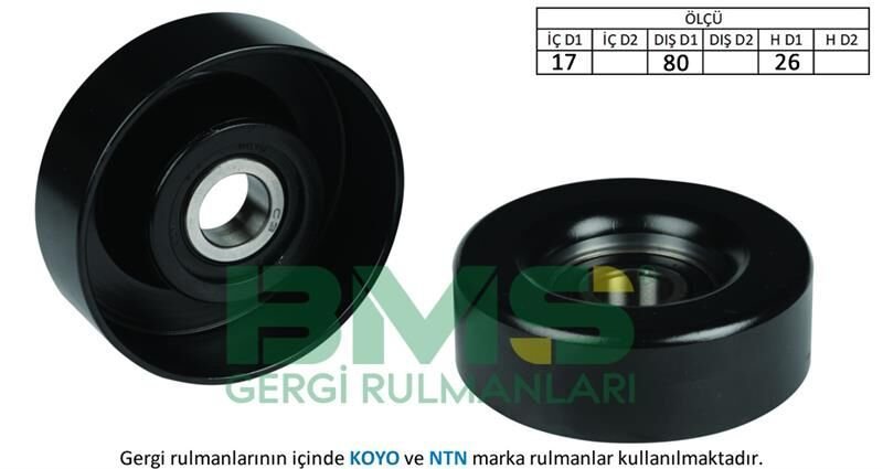 ALTERNATÖR GERGİ RULMANI HONDA CIVIC VIII 1.4 05 > JAZZ 1.2-1.3 02-08 DEMİR