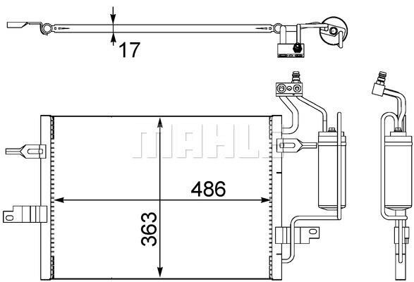 KLİMA RADYATÖRÜ KONDANSER OPEL MERIVA A 1.6 1.4 16V 1.7 DTI 1.8 03-10