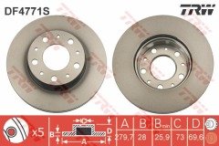 ÖN FREN DİSKİ BOXER 3 JUMPER 3 DUCATO 3 06 15 JANT KUCUK 280x28x5DL HAVALI
