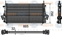TURBO RADYATÖRÜ INTERCOOLER INSIGNIA 1.6T-2.0T-2.8 V6-2.0 CDTİ 08 665x362x32