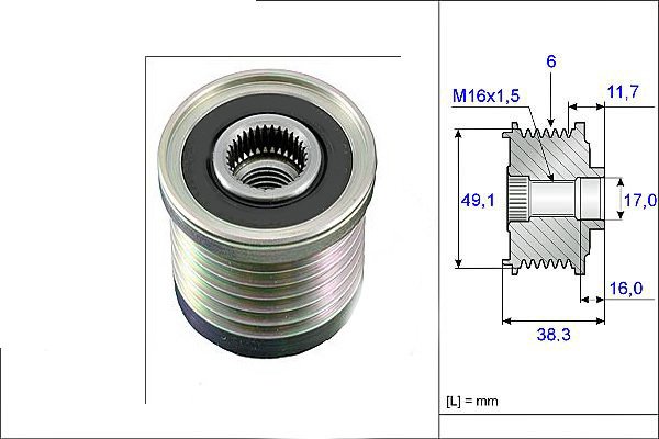 ALTERNATÖR KASNAĞI RENAULT LAGUNA 2 01 MEGANE 2-3 02 14 TRAFIC 2 06 MASTER 2 06 1.9DCI