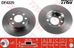 ÖN FREN AYNASI CORSA C 1.0-1.2 16V 01 11 240x11x4DL DOLU