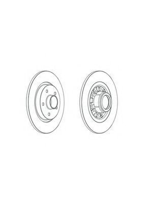 ARKA FREN AYNASI RULMANLI KANGOO 1.6-1.6 16V-1.5 DCİ 2010 > 300x11x88x5DL DOLU 8200381148