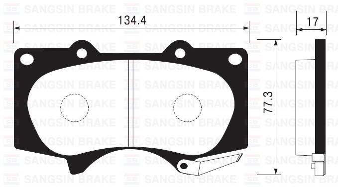 ÖN FREN BALATA TOYOTA HILUX 3.0L 1KD-FTV KUN26 4x4 09-11 / LAND CRUISER 4.0L 1GR-FE GRJ150 09- 3.0 L 1KD-FTV KDJ120 PRADO D-4D 03-09 / MITSUBISHI PAJERO 3.2L 4M41 V98W 07-
