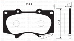 ÖN FREN BALATA TOYOTA HILUX 3.0L 1KD-FTV KUN26 4x4 09-11 / LAND CRUISER 4.0L 1GR-FE GRJ150 09- 3.0 L 1KD-FTV KDJ120 PRADO D-4D 03-09 / MITSUBISHI PAJERO 3.2L 4M41 V98W 07-