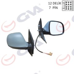 DIŞ DİKİZ AYNASI SAĞ TRANSPORTER T6 CARAVELLE 10> ELEKTRİKLİ ISITMALI KATLANIR ASTARLI KONVEKS 7 FİŞ VM-6196EBPR