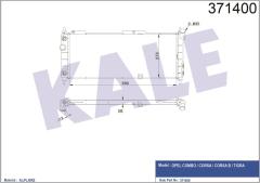 SU RADYATÖRÜ OPEL CORSA B-COMBO-TIGRA 1.2I 1.4I 1.6I 16V 93 AT AC BRAZING 680x273x28
