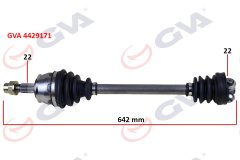 KOMPLE AKS SOL LINEA 1.4 07- 641mm