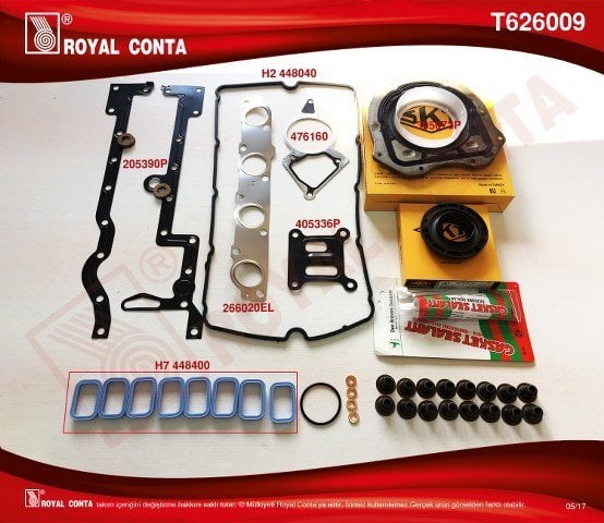 MOTOR TAKIM CONTA SKT KEÇE SUBAP LAS SİLİNDİR KAPAK CONTASI SİZ BOXER-JUMPER 2.2 HDİ 100/120 P22DTE Euro4