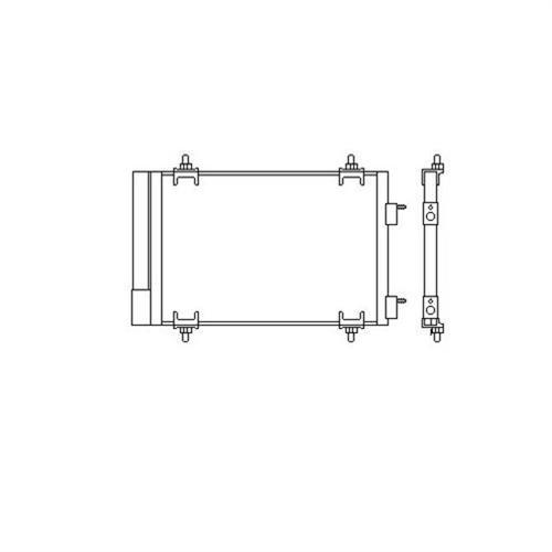 KLİMA KONDENSERİ KURUTUCU İLE P307 00 C4 04 1.4 16V-1.6 16V-2.0 16V 535x361 707M56