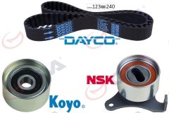 TRİGER KAYIŞ SETİ EKSANTRİK SETİ TOYOTA COROLLA 1.3L 2E karbüratörlü EE90. EE100 88-98 1 KAYIŞ 2 RULMAN 123x240
