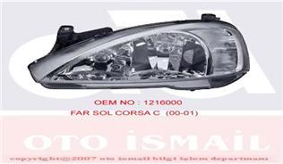 FAR SİNYAL SOL CORSA C 09/00-02 ELEKTRİKLİ H7 H7