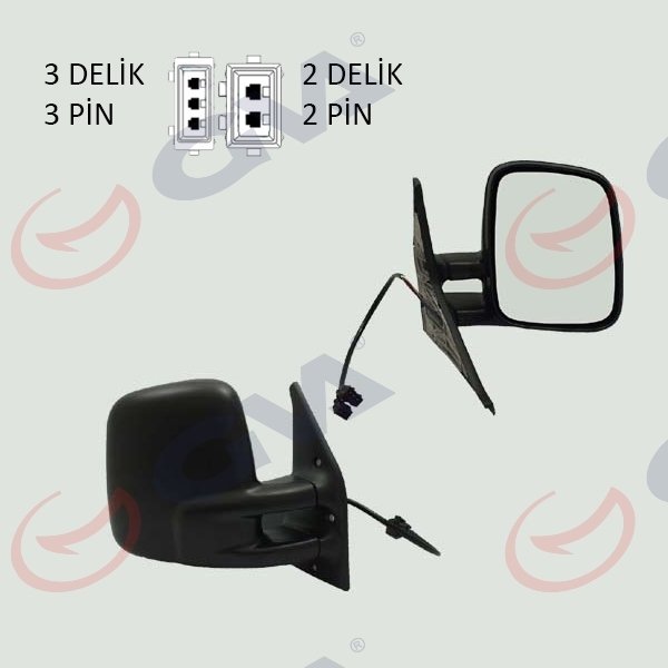 DIŞ DİKİZ AYNASI SAĞ TRANSPORTER T4 96 ELEKTRİKLİ ISITMALI KONVEKS VM-186EHR