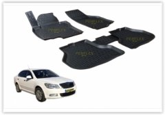 PASPAS 3D X-MAT HAVUZLU SKODA OCTAVIA 08-13 SİYAH