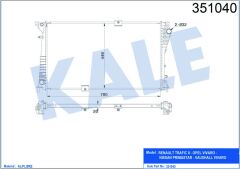 RADYATÖR VIVARO 06 TRAFIC II06 2.5CDTI G9U.6.30 AC KLİMASIZ MEK 780x462.25x27 AL PL BRZ