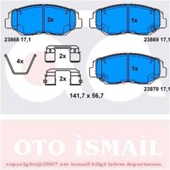 0986TB2427-ÖN BALATA HONDA CR-V I 2 3 2.0 2.2 99/9.06