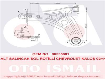 ALT SALINCAK KOMPLE SOL CHEVROLET KALOS 05 > DAEWOO KALOS 02 > AVEO 04 >