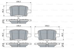 ARKA FREN BALATASI OPEL INSIGNIA B 17>16 16 INÇ