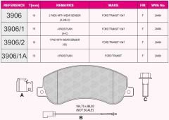 ÖN BALATA TRANSİT V184-V347 2.2 2.4-3.2TDCI 06 11 AKSESUARLI FİŞLİ CİVATA SOL VE SAĞ KUND.YAY