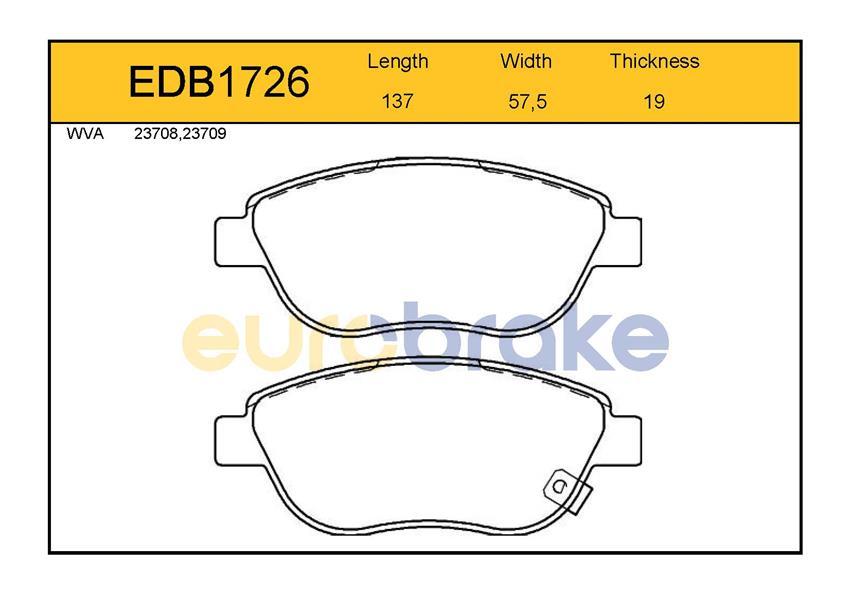 ÖN BALATA CORSA D BÜYÜK TİP 1.3 CDTI 07/06 FIAT 500 0.9 12 1.4 1.3D 12 1.6D12 GDB1701-FDB1919-LP1990