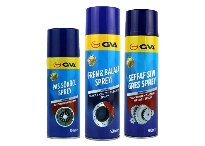 FREN BALATA SPREYİ 500ml 24ad PAS SÖKÜCÜ 200ml 12ad SIVI GRES 500ml 12ad
