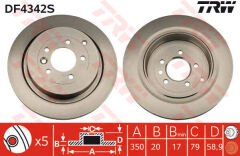 FREN DISKI ARKA RANGE ROVER SPORT 1 L320 09 13 DISCOVERY 4 L319 09 18