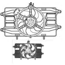 FAN GRUBU FIAT DOBLO MPV 1.2 01--Box Body/MPV 1.2 01-04 - 12V