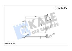 KLİMA RADYATÖRÜ OPEL MERIVA A MPV 1.6 1.4 16V 1.7 DTI 1.8 03-10 KURUTUCU İLE BRAZING AL-AL 520x363x16